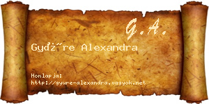 Gyüre Alexandra névjegykártya