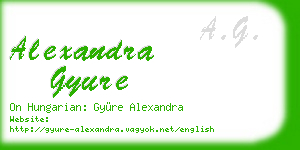 alexandra gyure business card